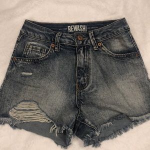 Mom ripped jean shorts